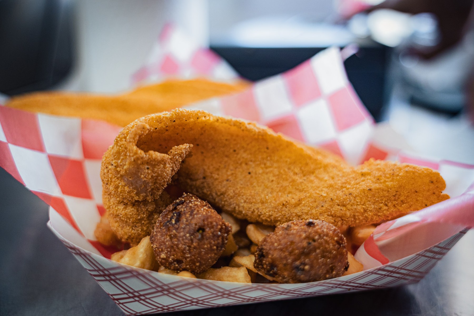 Fried catfish plate from The Lord's Kitchen