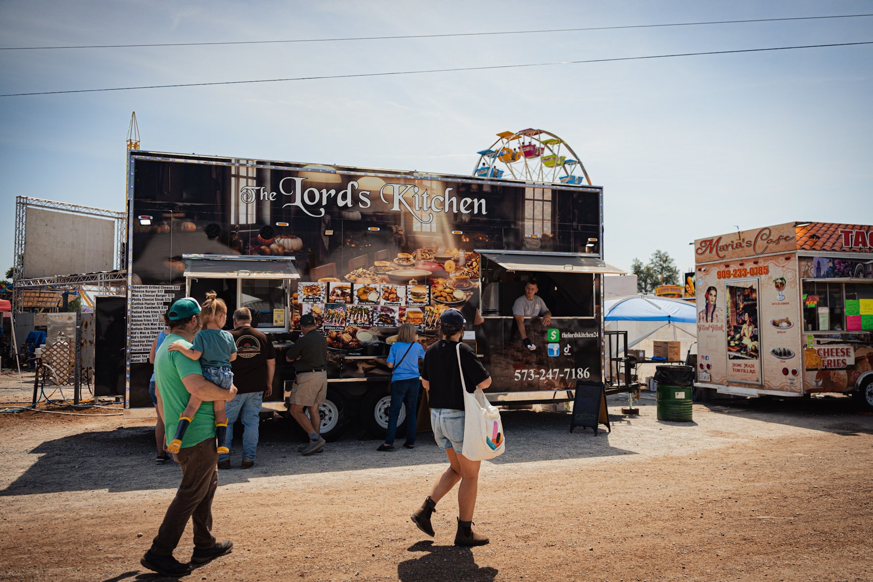 Neighbors eating together at a Lord's Kitchen event